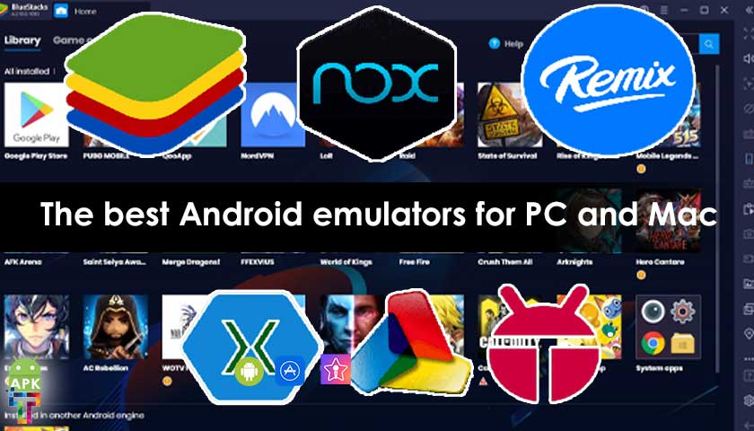 Android emulators for PC and Mac