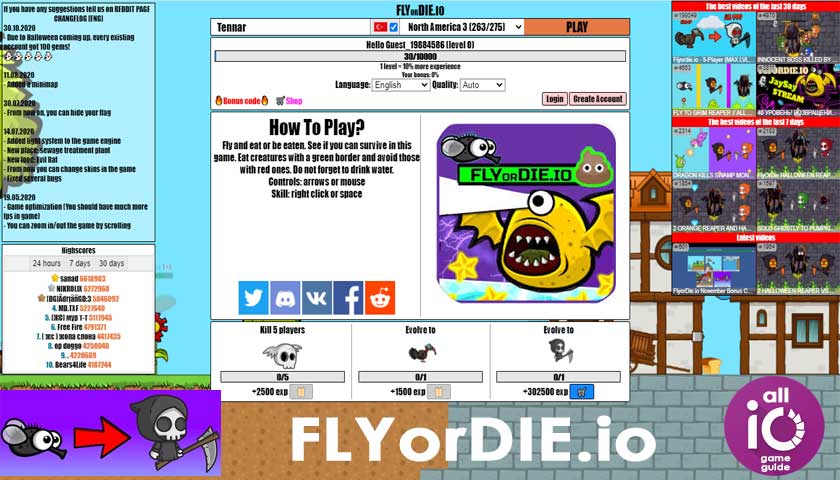 FLYorDIE.IO Game For Free for kids